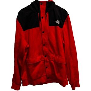 The North Face Red and Black Hooded Jacket